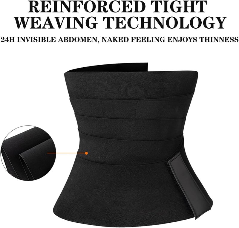 MGHLKF Waist Trainers For Women Belly Fat,Postpartum Belly Wrap For Tummy Control,Bandage Wrap Waist Trainer, Waist Trainer For Women Lower Belly Fat Black - Image 5